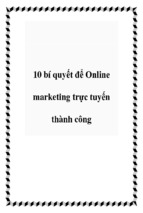 10 bí quyết để online marketing trực tuyến thành công