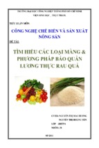 Tìm hiểu các loại màng & phương pháp bảo quản lương thực rau quả