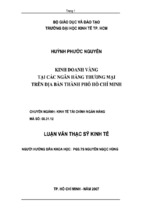 Luận văn thạc sĩ kinh doanh vàng tại các ngân hàng thương mại trên địa bàn thành phố hồ chí minh