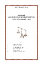 Tiểu luận lịch sử hình thành và phát triển của kiểm toán thế giới   big4