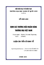 định giá thương hiệu ngân hàng thương mại việt nam