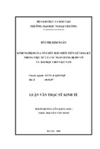 Luận văn thạc sỹ kinh tế  kinh nghiệm của tổ chức bảo hiểm tiền gửi hoa kỳ trong việc xử lý các ngân hàng bị đổ vỡ và bài học cho việt nam