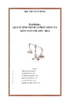 Lịch sử hình thành và phát triển của kiểm toán thế giới   big4