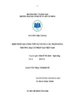 Luận văn thạc sĩ kinh tế một số biện pháp gia tăng vốn tự có của các ngân hàng thương mại cổ phần tại việt nam   tài liệu, ebook, giáo trình