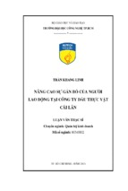 Nâng cao sự gắn bó của người lao động tại công ty dầu thực vật cái lân