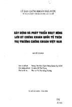 Luận văn thạc sĩ xây dựng và phát triển hoạt động lưu ký chứng khoán trên thị trường chúng khoán việt nam