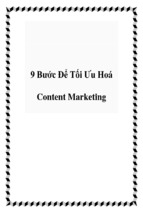 9 bước để tối ưu hoá content marketing