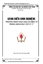 Skkn  phương pháp soạn giáo án điện tử trong giảng dạy vật lý 7