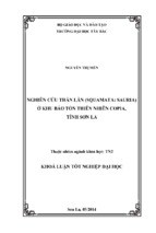 Nghiên cứu thằn lằn (squamata sauria) ở khu bảo tồn thiên nhiên copia, tỉnh sơn la