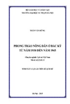 Lịch sử phong trào nông dân ở bắc kỳ từ năm 1930 đến năm 1945