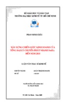 Luận văn thạc sĩ kinh tế xây dựng chiến lược kinh doanh tại tổng đại lý chuyển phát nhanh fedex đến năm 2015   tài liệu, ebook, giáo trình