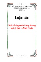 Luận văn  thiết kế công trình trung thương mại và dịch vụ ninh thuận