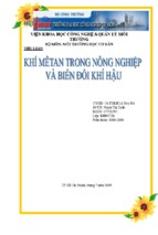 Khí mêtan trong nông nghiệp và biến đổi khí hậu