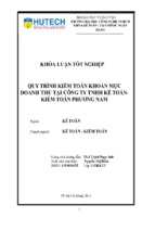 Quy trình kiểm toán doanh thu bán hàng và cung cấp dịch vụ tại công ty tnhh kế toán   kiểm toán phương nam
