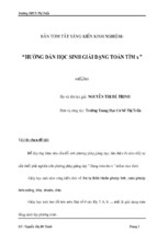 Skkn  hướng dẫn học sinh giải dạng toán tìm x