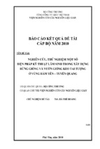 Nghiên cứu thử nghiệm một số biện pháp kỹ thuật làm sạch trong xây dựng rừng giống keo tai tượng tại