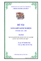 Skkn một số giải pháp để làm tốt công tác bạn đọc tại thư viện trường tiểu học