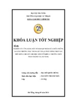 Nghiên cứu ứng dụng môt số bài tập nhằm sửa chữa những sai lầm thường mắc trong kỹ thuật phát bóng thấp tay môn bóng chuyền cho học sinh nữ khối 11 trường thpt phan thành tài, đà nẵng