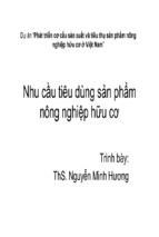 Nhu cầu tiêu dùng sản phẩm nông nghiệp hữu cơ   ths. nguyễn minh hương