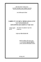 Nghiên cứu xây dựng chính sách giá cước vận tải hành khách bằng đường hàng không ở việt nam