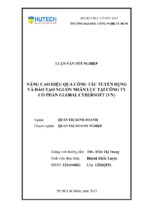 Nâng cao hiệu quả công tác tuyển dụng và đào tạo nguồn nhân lực tại công ty cổ phần global cybersoft (vn)