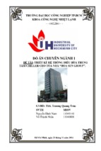 đồ án chuyên ngành 1 thiết kế hệ thống điều hoà không khí cho văn phòng hoa sen group