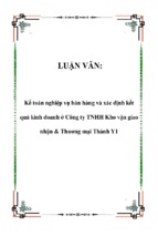 Kế toán nghiệp vụ bán hàng và xác định kết quả kinh doanh ở công ty tnhh kho vận giao nhận & thương mại thành y1