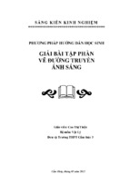 Sáng kiến kinh nghiệm  phương pháp hướng dẫn học sinh giải bài tập phần vẽ đường truyền ánh sáng