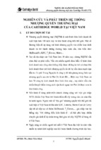 Chuyên đề tốt nghiệp nghiên cứu và phát triển hệ thống nhượng quyền thương mại của cartridge world tại việt nam