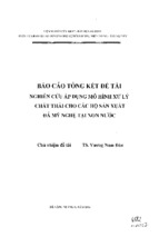 Báo cáo tổng kết đề tài nghiên cứu áp dụng mô hình xử lý chất thải cho các hộ sản xuất đá mỹ nghệ tại non nước