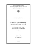 SỬ DỤNG CÁC CHẾ PHẨM SINH HỌC TRONG SẢN XUẤT RƯỢU VANG MÍT