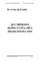 Báo cáo thực tập tốt nghiệp quy trình bảo dưỡng và sữa chữa phanh toyota vios