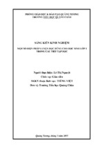 Sáng kiến kinh nghiệm một số biện pháp luyện đọc đúng cho học sinh lớp 1 trong các tiết tập đọc