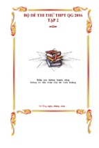 Bộ đề thi thử ptth quốc gia môn toán 2016   tập 2