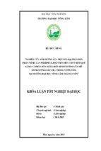Nghiên cứu ảnh hưởng của một số loại phân bón đến sing trưởng cây mỡ (manglietia glauca bl.) trong vườn ươm tại trường đại học nông lâm thái nguyên