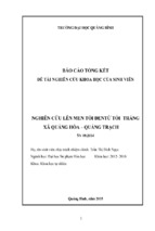 đề tài nghiên cứu lên men tỏi đen từ tỏi trắng xã quảng hòa – quảng trạch