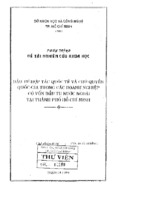 đầu tư hợp tác quốc tế và chủ quyền quốc gia trong các doanh nghiệp có vốn đầu tư nước ngoài tại tp