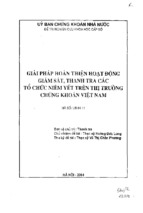 Giải pháp hoàn thiện hoạt động giám sát, thanh tra các tổ chức niêm yết trên thị trường chứng khoán việt nam