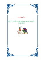 Luận văn xử lý nước thải bằng phương pháp sinh học