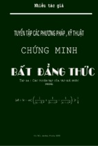 Tuyển tập các phương pháp, kỹ thuật chứng minh bất đẳng thức   tập 3