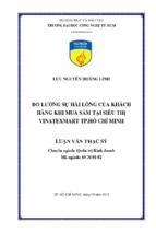 đo lường sự hài lòng của khách hàng khi mua sắm tại siêu thị vinatexmart thành phố hồ chí minh