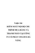 Kiểm soát nội bộ chu trình mua hàng và thanh toán tại công ty cổ phần vinatex đà nẵng