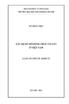 Xây dựng mô hình thuế tài sản ở việt nam