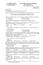 đề thi thử hóa học   thpt 2016