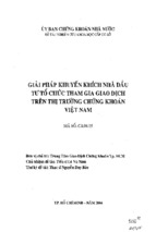 Các giải pháp khuyến khích nhà đầu tư tổ chức tham gia giao dịch trên thị trường chứng khoán việt nam   tài liệu, ebook, giáo trình