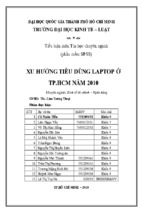 Tiểu luận xu hướng tiêu dùng laptop ở tp.hcm năm 2010