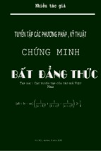 Tuyển tập các phương pháp, kỹ thuật chứng minh bất đẳng thức   tập 2