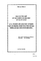 Nghiên cứu khai thác sử dụng một số phương pháp phân tích số liệu thống kê dựa trên phần mềm spss