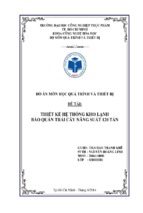 đề tài thiết kế hệ thống kho lạnh bảo quản trái cây năng suất 120 tấn