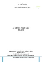 40 đề thi thử môn ptth và đại học môn toán năm 2015